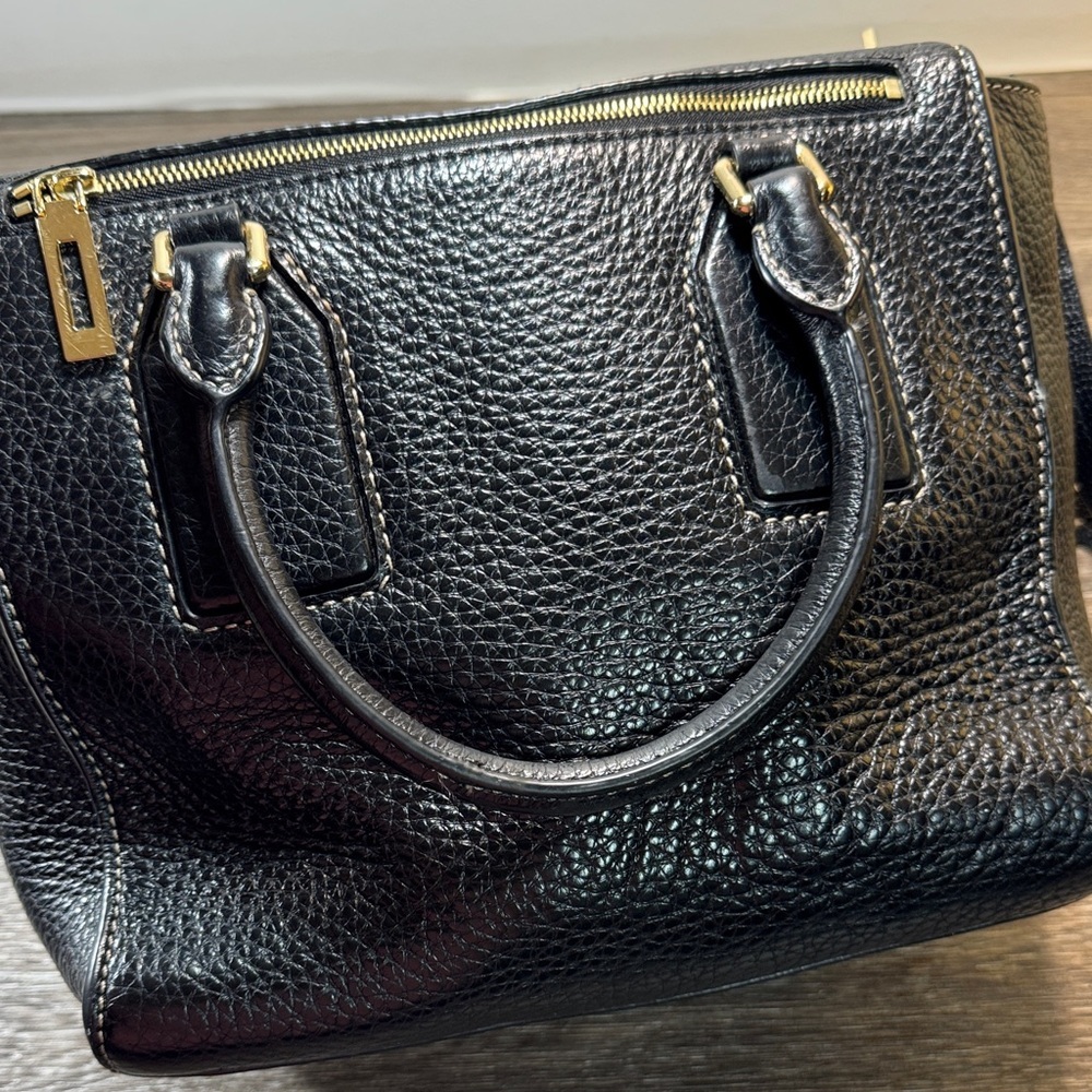 Michael Kors Black Textured Satchel - Picture 10 of 15